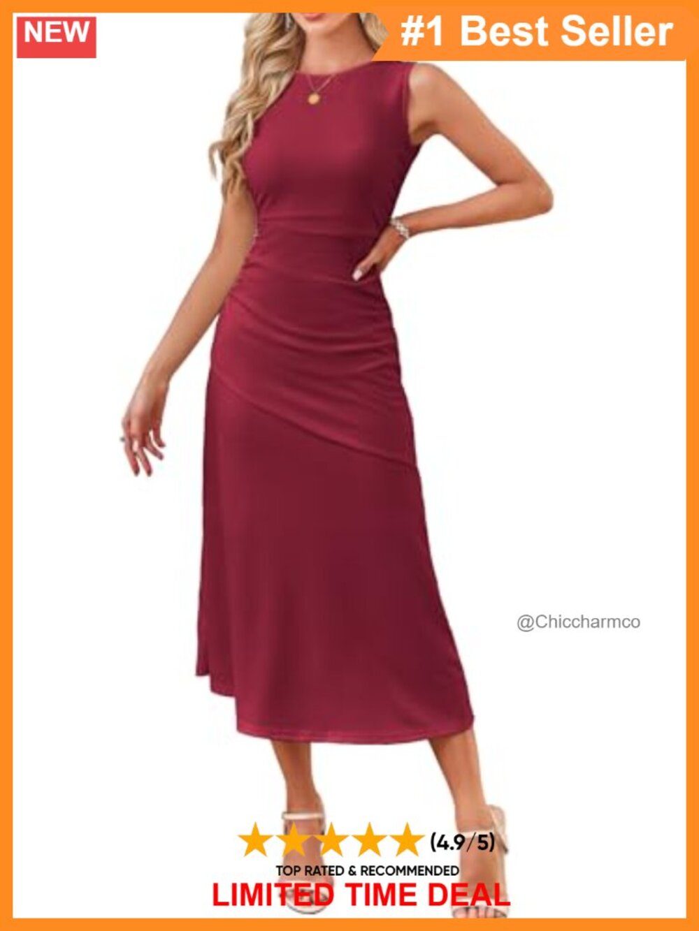 Sleeveless Ruched Maxi Dress Ruffle Hem Semi Formal Cocktail